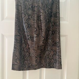 Blank Python Faux Leather  Skirt